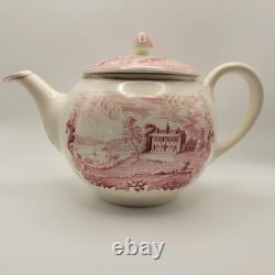 Vintage Tea Set Johnson Bros. Historic America Pink/Red EUC ENGLAND