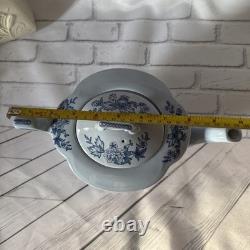 Vintage TuLip Time Blue(Blue Background) Teapot by Johnson Bros England