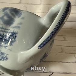 Vintage TuLip Time Blue(Blue Background) Teapot by Johnson Bros England