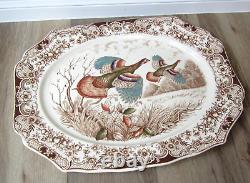 Vintage Wild Turkey Windsor Ware Thanksgiving Platter Johnson Bros England Plate