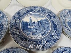 VintageLot of 26- Plates-Johnson Bros. England Blue Historic America- As Is