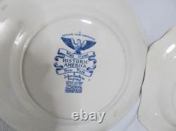 VintageLot of 26- Plates-Johnson Bros. England Blue Historic America- As Is