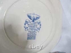 VintageLot of 26- Plates-Johnson Bros. England Blue Historic America- As Is
