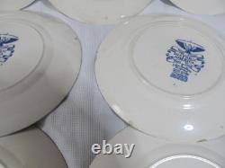VintageLot of 26- Plates-Johnson Bros. England Blue Historic America- As Is