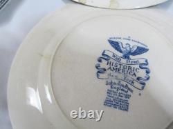 VintageLot of 26- Plates-Johnson Bros. England Blue Historic America- As Is