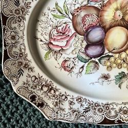 Vtg 1960 Johnson Bros England Windsor Ware Harvest 20 Oval Serving Platter