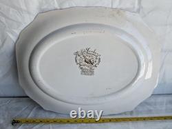 Vtg 20 Johnson Bros Wild Turkeys Native American Serving Platter Windsor Ware