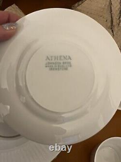 Vtg 45 Pc Johnson Bros Athena Ironstone Service for 8 Dinnerware New Old Stock