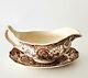 Vtg His Majesty Turkey Gravy Boat By Johnson Bros Transferware Made In England