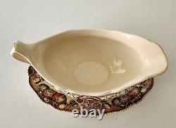 Vtg His Majesty Turkey Gravy Boat by Johnson Bros Transferware Made in England