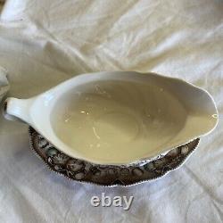 Vtg His Majesty Turkey Gravy Boat by Johnson Bros Transferware Made in England