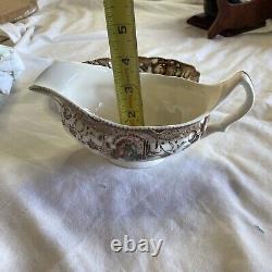 Vtg His Majesty Turkey Gravy Boat by Johnson Bros Transferware Made in England