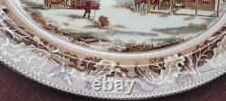 Vtg Johnson Bros Historic America Home for Thanksgiving Turkey Platter 20 Wide