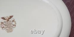 Vtg Johnson Bros Historic America Home for Thanksgiving Turkey Platter 20 Wide