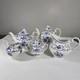 Vtg Johnson Bros Indie Blue Tea Coffee Pot Creamer Sugar Pitcher Porcelain Set