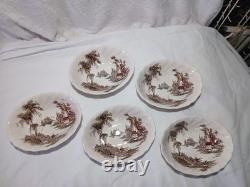 Vtg Johnson Bros THE OLD MILL Ironstone Transferware Dishes Service Set Of 43