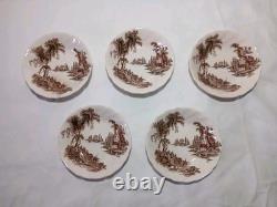 Vtg Johnson Bros THE OLD MILL Ironstone Transferware Dishes Service Set Of 43