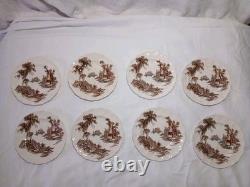 Vtg Johnson Bros THE OLD MILL Ironstone Transferware Dishes Service Set Of 43