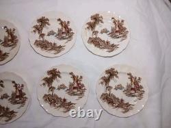 Vtg Johnson Bros THE OLD MILL Ironstone Transferware Dishes Service Set Of 43