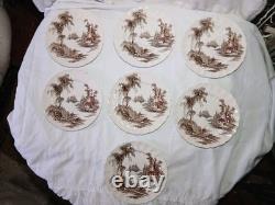 Vtg Johnson Bros THE OLD MILL Ironstone Transferware Dishes Service Set Of 43