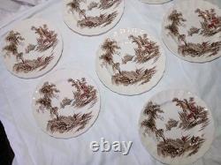 Vtg Johnson Bros THE OLD MILL Ironstone Transferware Dishes Service Set Of 43