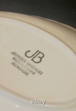 Vtg Johnson Brothers REGENCY Serving Bowl Platter Butter Shaker Gravy Creamer