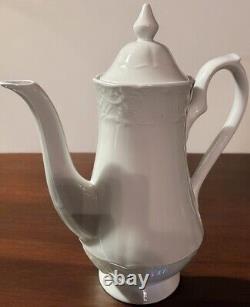 Vtg Johnson Brothers Richmond White 12 Coffee Pot Made In England EUC