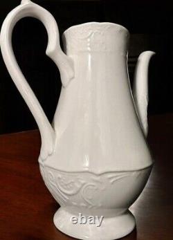 Vtg Johnson Brothers Richmond White 12 Coffee Pot Made In England EUC