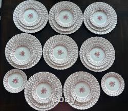 Vtg Johnson Brothers Rose Bouquet Dinner Salad/lunch & Bread Plates Set Of 26