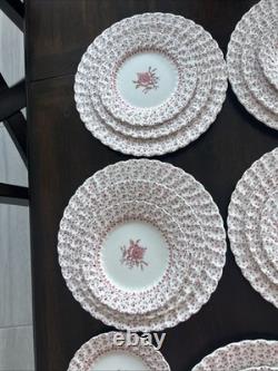 Vtg Johnson Brothers Rose Bouquet Dinner Salad/lunch & Bread Plates Set Of 26