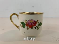 Vtg Possibly Ant Johnson Bros. Porcelain Set of 8 Cups & Saucer with Pheasant Dec