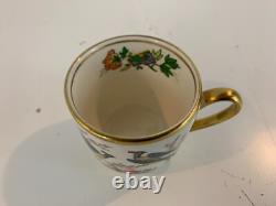Vtg Possibly Ant Johnson Bros. Porcelain Set of 8 Cups & Saucer with Pheasant Dec