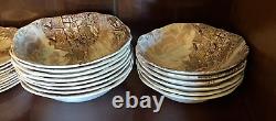 Vtg SET of 68 OLDE ENGLISH COUNTRYSIDE IRONSTONE DINNERWARE JOHNSON BROS. NICE