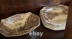 Vtg SET of 68 OLDE ENGLISH COUNTRYSIDE IRONSTONE DINNERWARE JOHNSON BROS. NICE