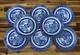 Vtg Set 8 Old Willow Blue Johnson Bros 7.5 Dessert/pie Plates, England Mint