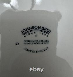 Vtg Set 8 OLD WILLOW BLUE Johnson Bros 7.5 Dessert/Pie Plates, England MINT