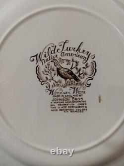 Wild Turkey's Windsor Ware Johnson Brothers (9) Dinner Plates 10 3/4