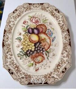 Windsor Ware Johnson Bros England Harvest Fruit Large Oval Platter 20 NOS UNUSE