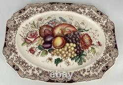 Windsor Ware Johnson Bros England Harvest Fruit Large Oval Platter 20 Vintage