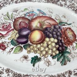 Windsor Ware Johnson Bros England Harvest Fruit Large Oval Platter 20 Vintage