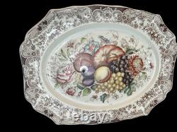 Windsor Ware Johnson Bros England Harvest Fruit Large Oval Platter 20 Vintage