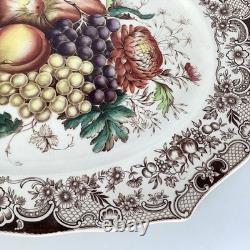 Windsor Ware Johnson Bros England Harvest Fruit Large Oval Platter 20 Vintage