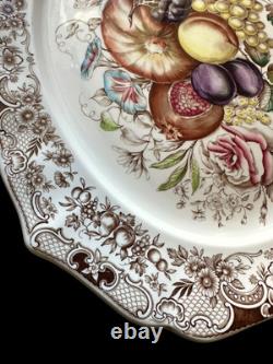 Windsor Ware Johnson Bros England Harvest Fruit Large Oval Platter 20 Vintage