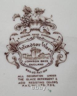 Windsor Ware Johnson Bros England Harvest Fruit Large Oval Platter 20 Vintage