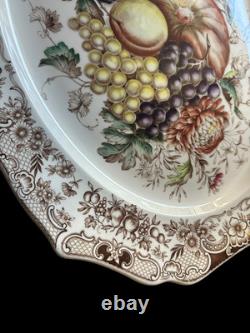 Windsor Ware Johnson Bros England Harvest Fruit Large Oval Platter 20 Vintage