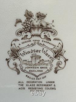 Windsor Ware Johnson Bros England Harvest Fruit Large Oval Platter 20 Vintage