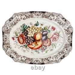 X-Large Johnson Bros English Brown Transferware Platter 20.25L