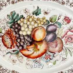 X-Large Johnson Bros English Brown Transferware Platter 20.25L