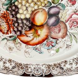 X-Large Johnson Bros English Brown Transferware Platter 20.25L